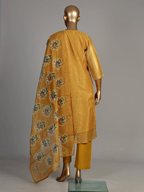 Yellow Bandhani wave women kurti set
