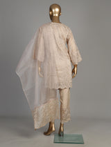 Beige garden bouquet women kurti set