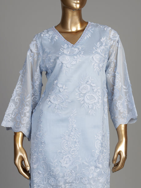 Sea blue rose trail women kurti set