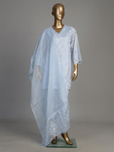 Sea blue rose trail women kurti set
