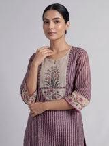 Violet cypress motif women kurti set