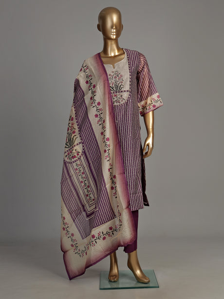 Violet cypress motif women kurti set