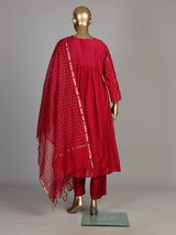Rani pink empire waist women kurti set