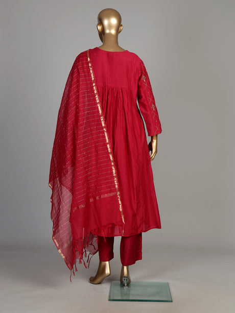 Rani pink empire waist women kurti set