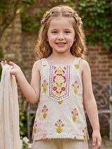Off white mughal arch girl sharara suit
