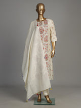 Cream floral tree women kurta set