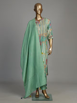 Green mughal garden women kurta set