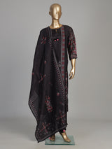 Black chevron vine women kurta set