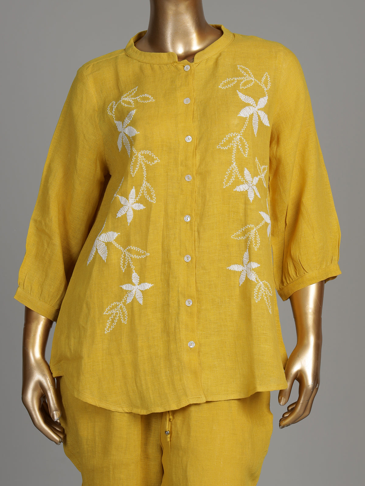 Yellow jasmine vine women co-ord set