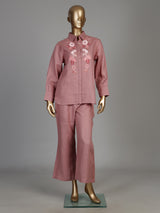 Ash rose floral panel women co-ord set