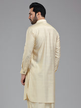 Almond beige full sleeve pathani kurta