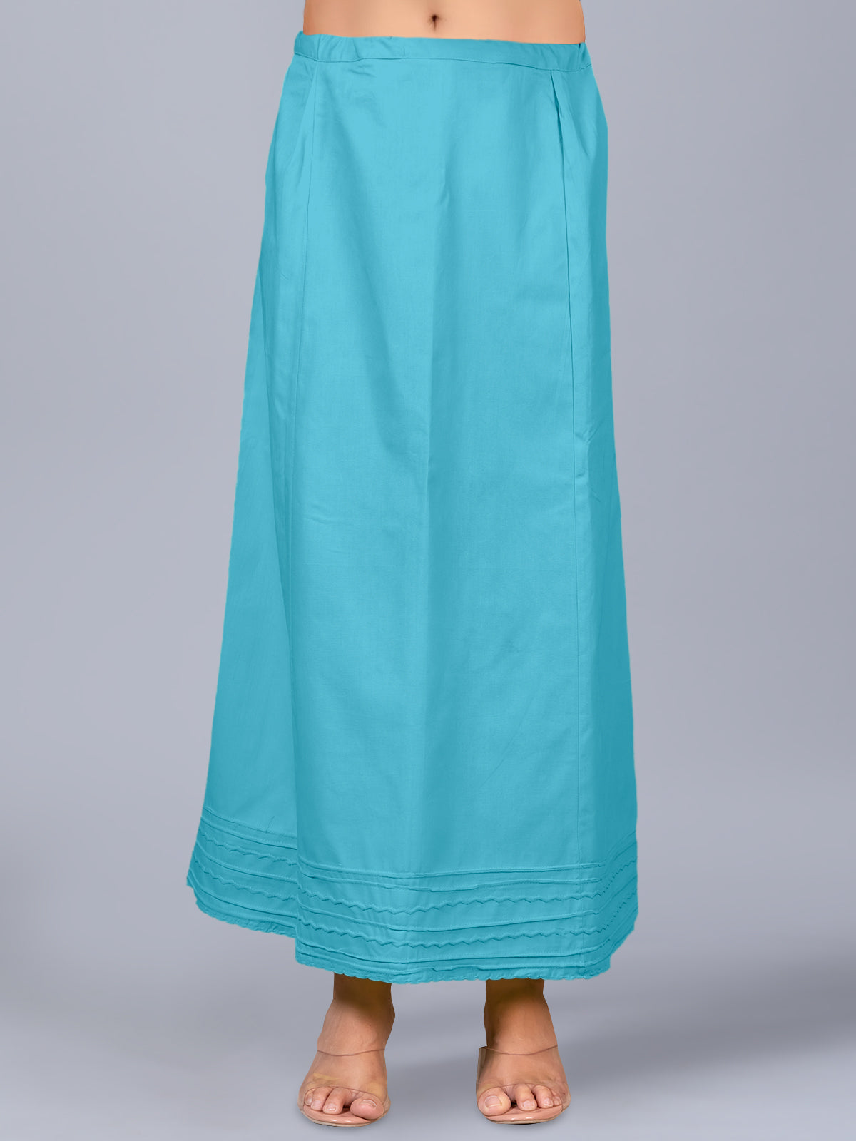 Aqua plain cotton petticoat