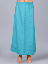 Aqua plain cotton petticoat