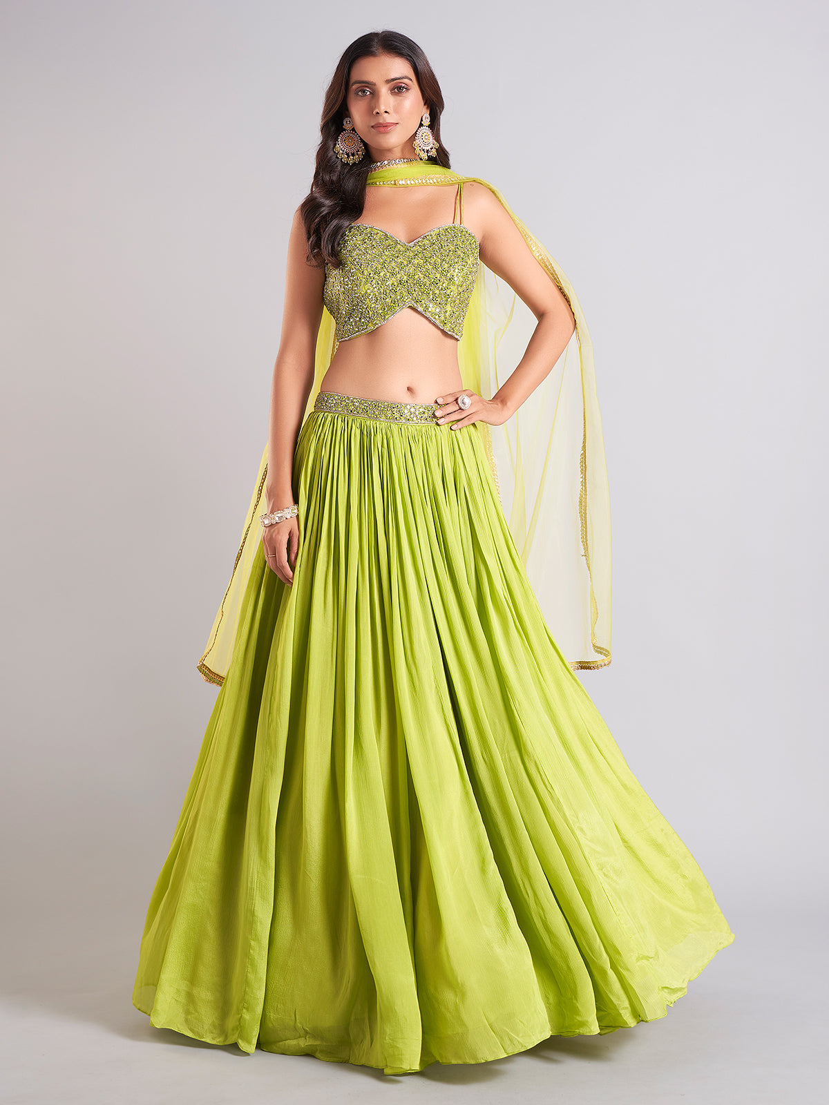 Awesome light green lehenga choli