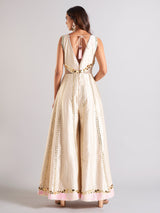 Beautiful cream silk jump suit