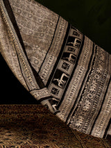 Beige bhagalpuri silk printed saree