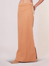 Beige plain lycra cotton petticoat