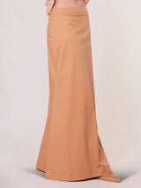 Beige plain lycra cotton petticoat
