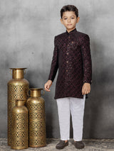 Black embroidery indowetsern in velvet