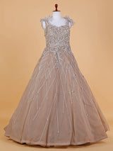 Chic beige net gown