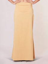 Cream plain lycra cotton petticoat