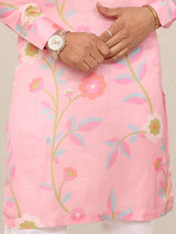 Fabulous sweet pink mens kurta