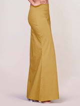 Gold color lycra cotton saree shapewear