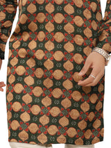 Green kurta in stylish print pattern