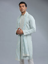Latest silk sky blue kurta pajama