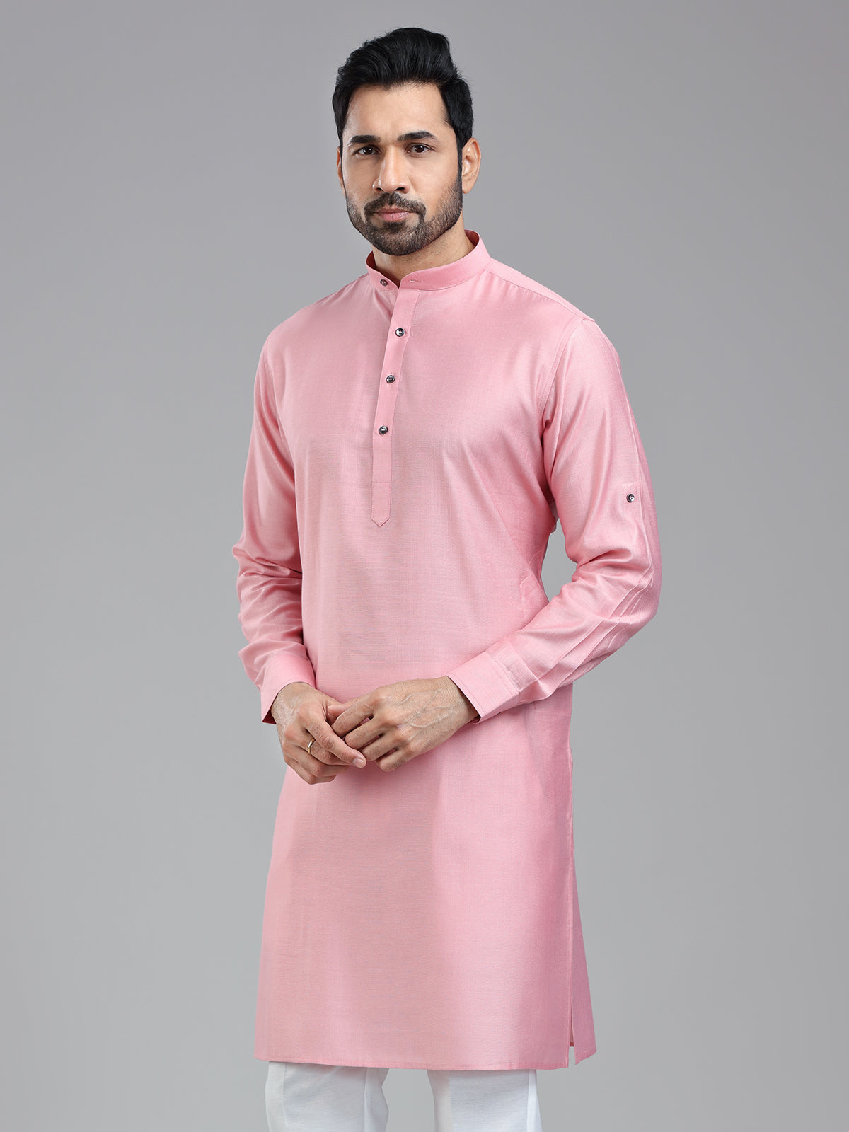 Light pink simple yet classy kurta for festival