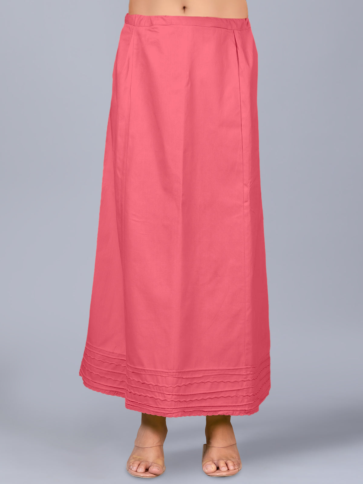 Magenta cotton plain petticoat