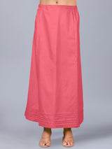 Magenta cotton plain petticoat