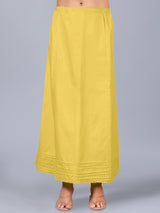 Mehendi yellow plain cotton petticoat