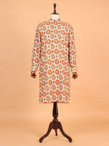 Mesmrizing beige cotton kurta for men