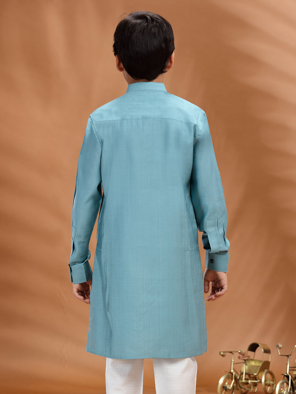 Mint blue cotton kurta for ethnic events