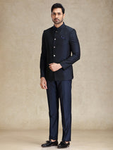 Navy jodhpuri bandh gala jacket suit