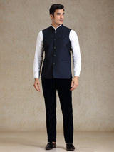 Navy silk waistcoat only for men