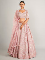Newest net pink lehenga choli for wedding