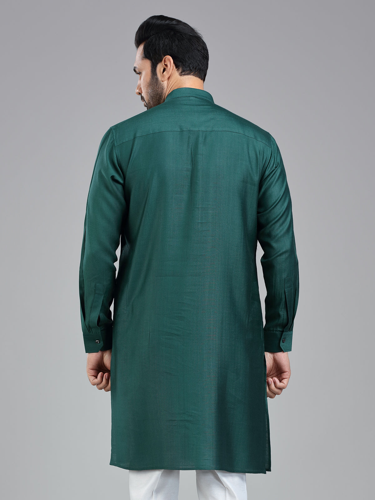 Pine green sober stylish kurta for men