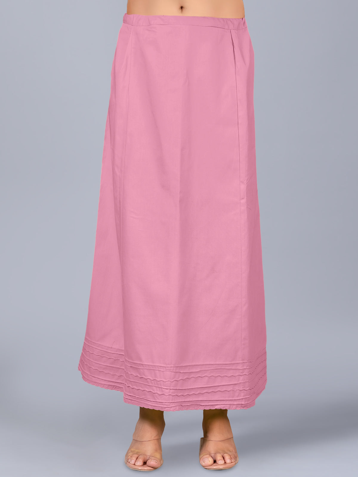 Pink cotton saree petticot