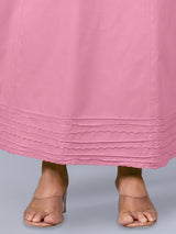 Pink cotton saree petticot