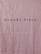 Pink tissue silk reception and wedding saree