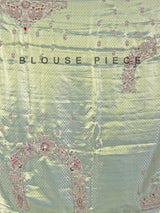 Pista green kanjivaram saree with grand embroidery
