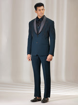 Rama green terry rayon coat suit with reception wear