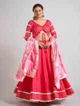 Red silk navratri wear chaniya choli