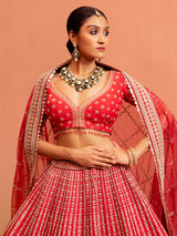 Red wedding lehenga choli for bride