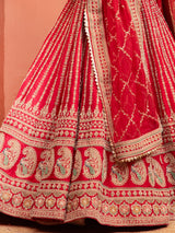 Red wedding lehenga choli for bride