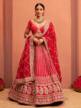 Red wedding lehenga choli for bride