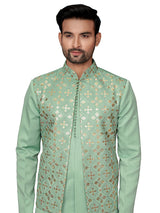 Sage green waistcoat set