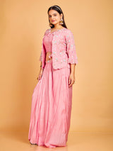 Silk pink designer lehenga suit